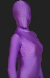 Purple combinaison intégrale lycra spandex unisexe costume seconde peau