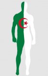 Déguisement sceonde à motif du drapeau Algérie lycra spandex costume