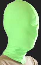 Vert clair lycra seconde peau morph body suit cagoule