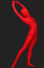 Costume zentai rouge lycra spandex unisexe seconde peau