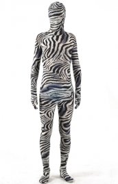 Noir rayure morph zentai suit